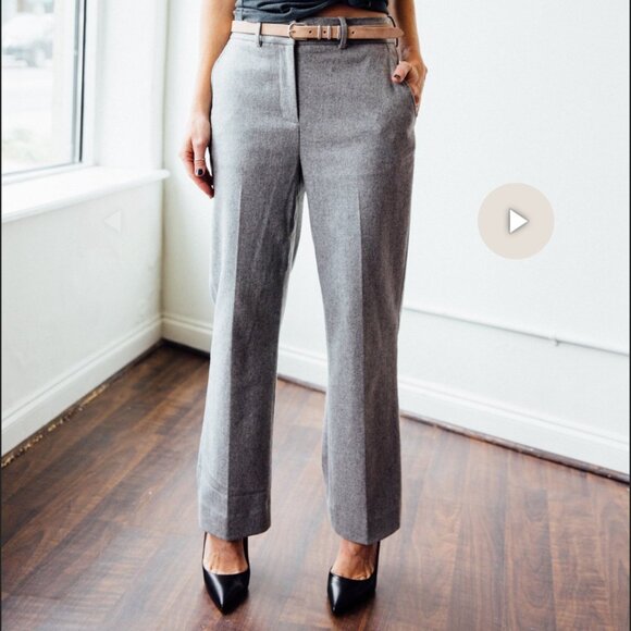 Rag & bone Wool Libby Pant/Trouser In Gray Size 2 - Picture 2 of 16